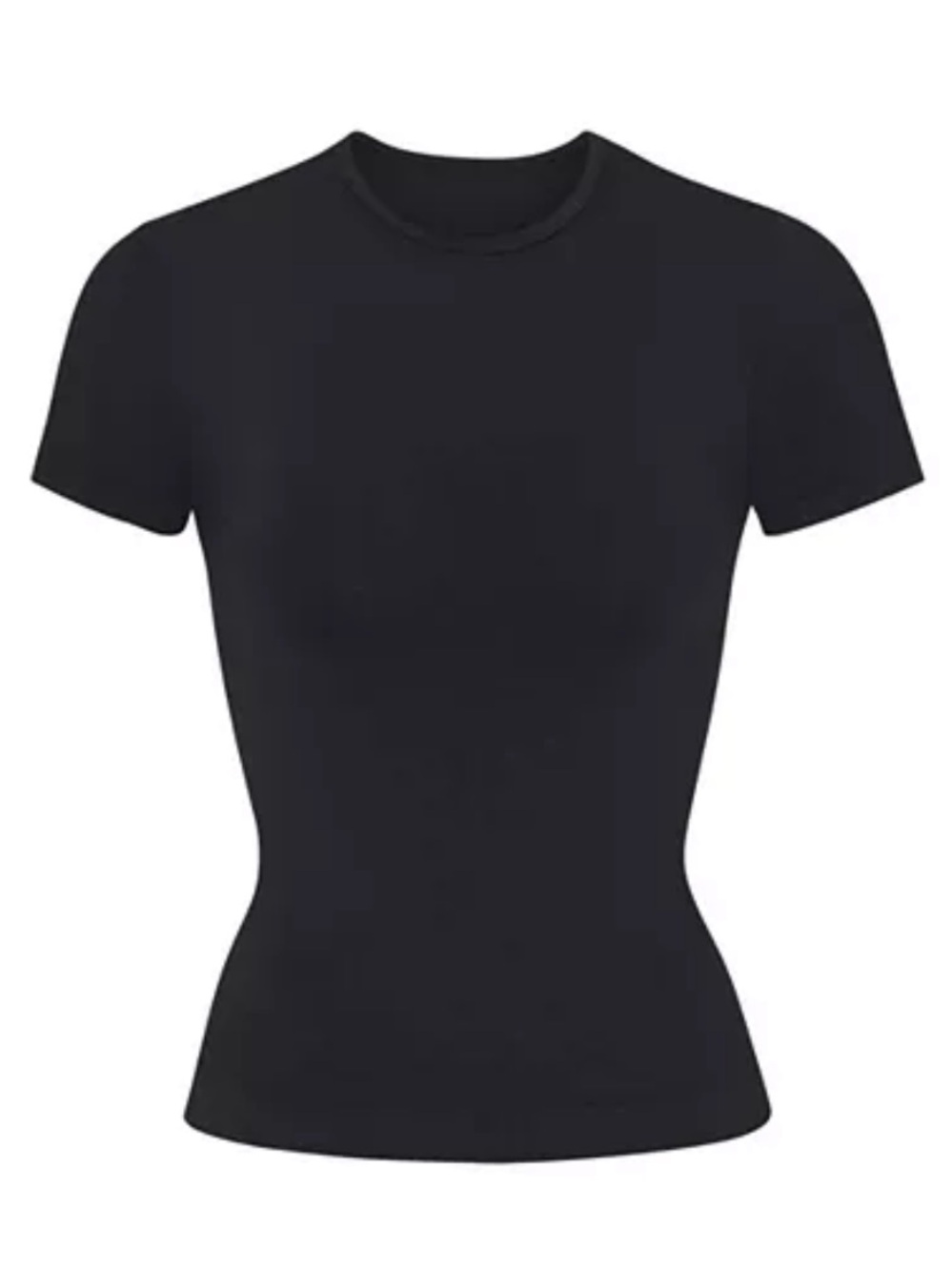 SKIMS Soft Smoothing Seamless T Shirt in onyx black size small